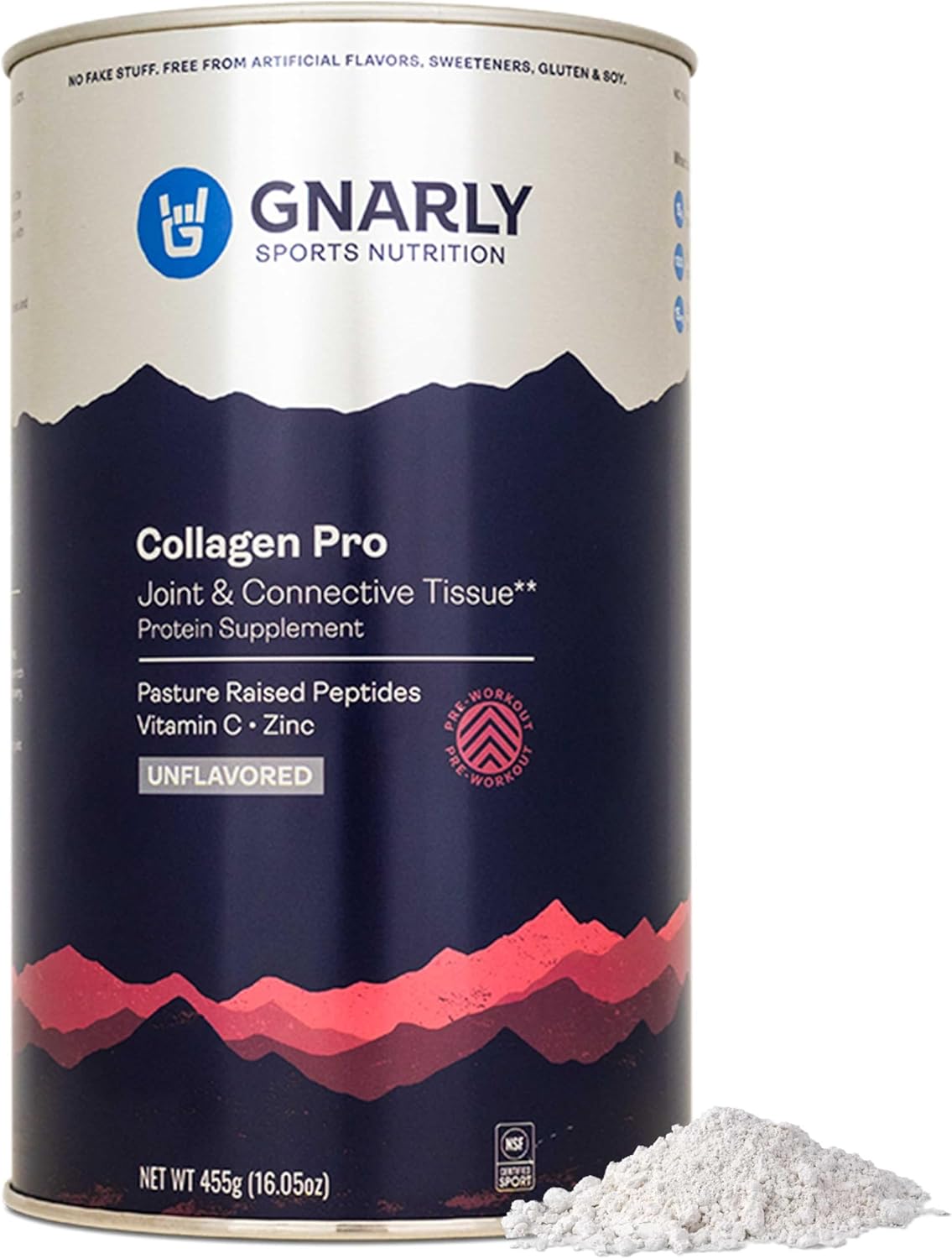 NSF Sport Certified Collagen Peptides Powder with Vitamin C, Zinc & Copper - Unflavored Protein Synthesis Supplement - 16.05 oz - BoostGo Australia