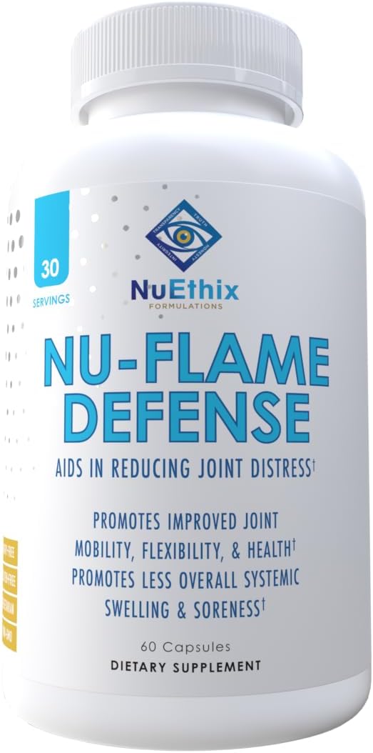 NuEthix Formulations Nu-Flame Defense Supplement for Joint Irritation - 60 Capsules - BoostGo Australia