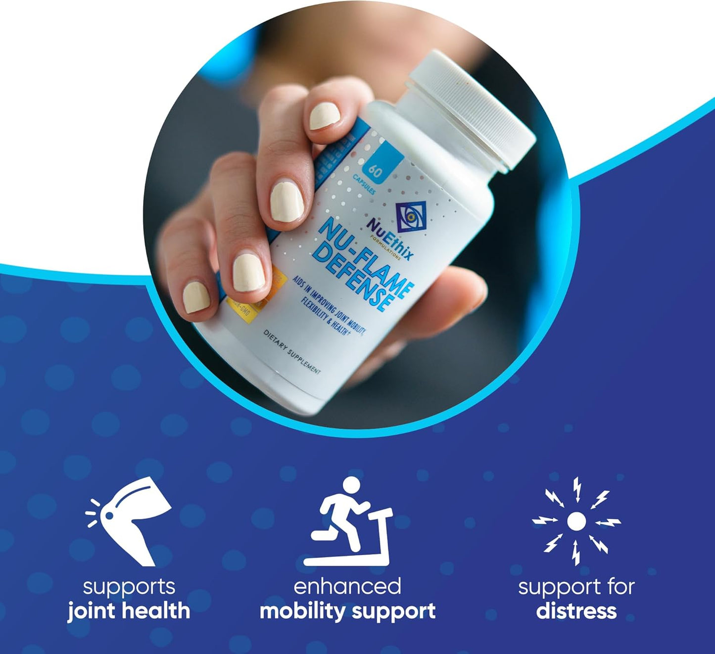 NuEthix Formulations Nu-Flame Defense Supplement for Joint Irritation - 60 Capsules - BoostGo Australia