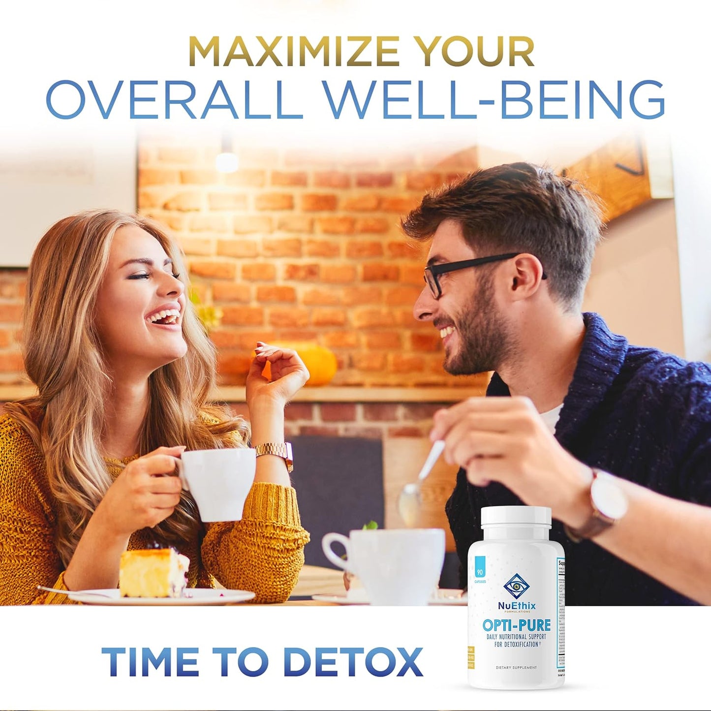 NuEthix Formulations Opti-Pure and Bloat-Eaze Supplement Bundle for Detox and Gut Support