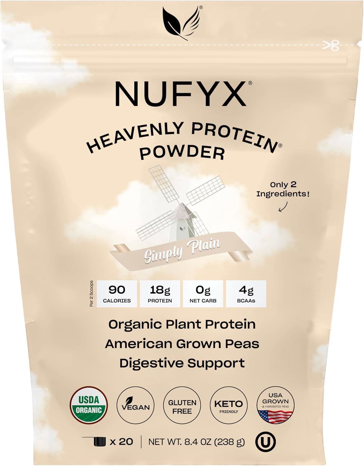 NUFYX Simply Plain Heavenly Protein Powder - 20 Scoops