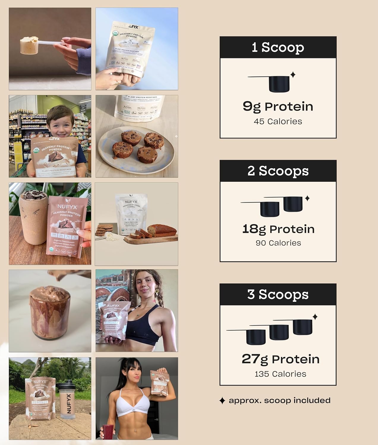 NUFYX Simply Plain Heavenly Protein Powder - 20 Scoops