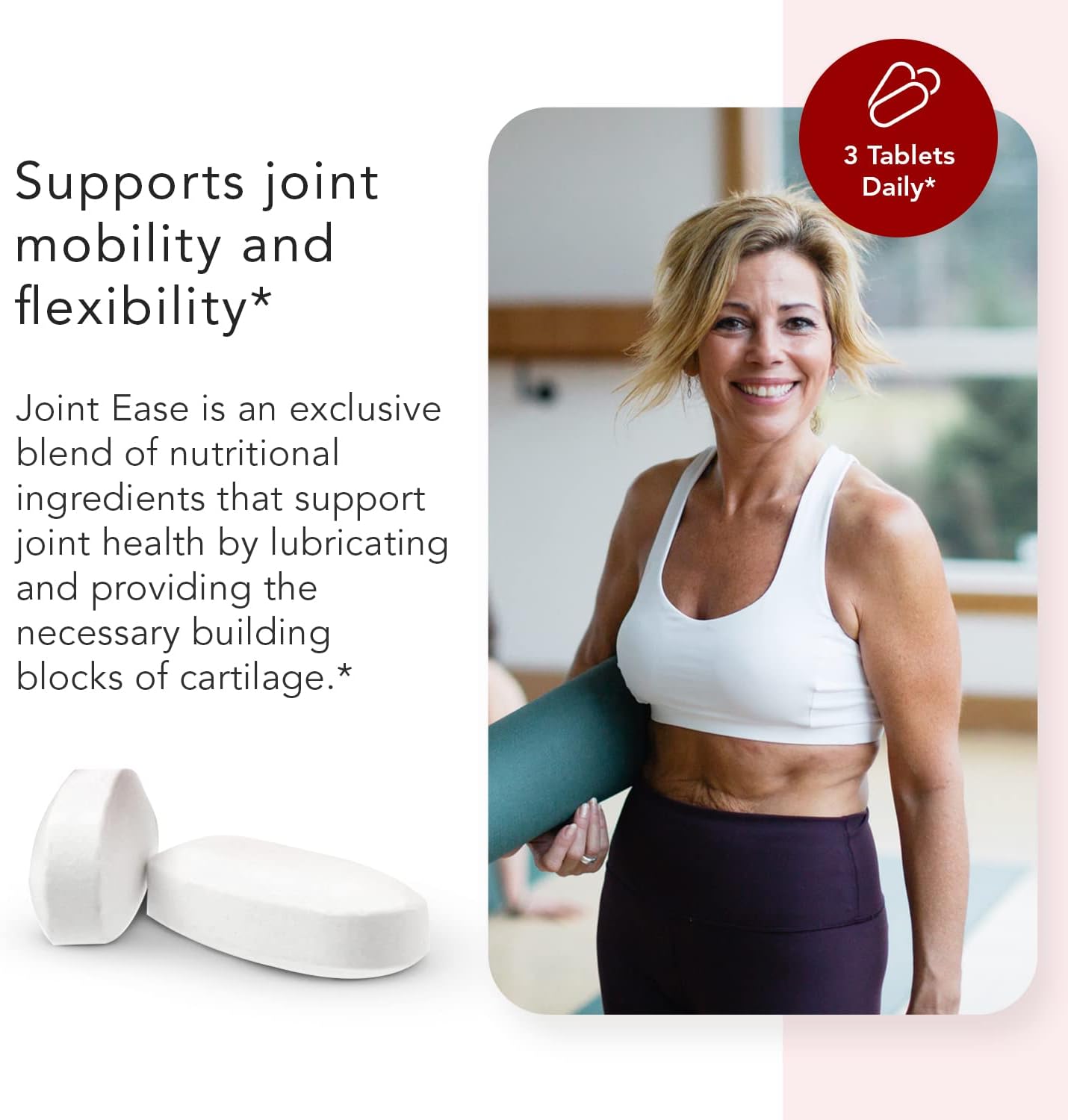 Nugevity Joint Support Supplement - 90 Tablets for Improved Joint Flexibility and Mobility with Glucosamine, MSM, and Hyaluronic Acid