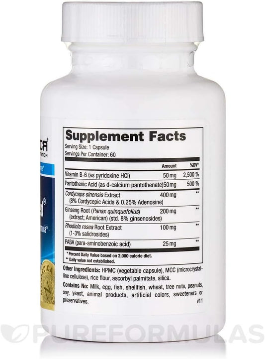 Numedica Adrenamed Supplement - 60 Vegetable Capsules for Adrenal Support