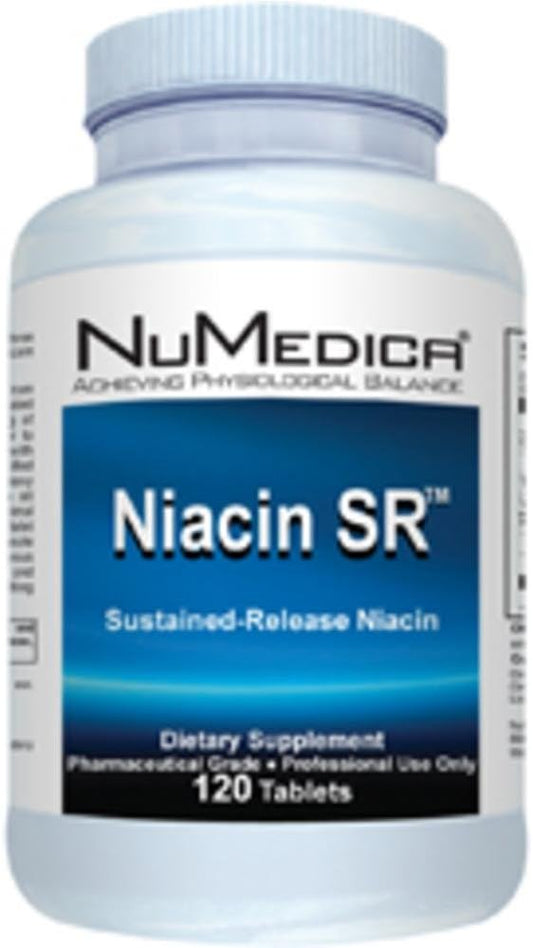 NuMedica Niacin Slow Release 500mg - 120 Tablet Bottle