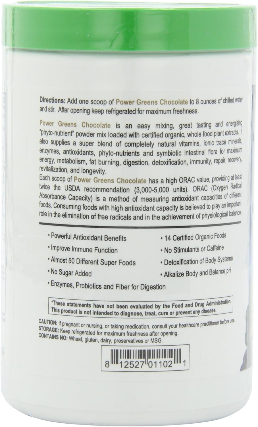 NuMedica Power Greens Chocolate - 300g Powder - 30 Servings - Antioxidant Superfood Supplement