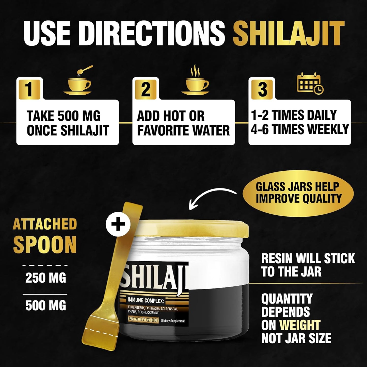 NUQIIT 20 Grams - Shilajit Resin with Elderberry, Echinacea, Goldenseal, Chaga, Reishi, and Cayenne for Immune Support