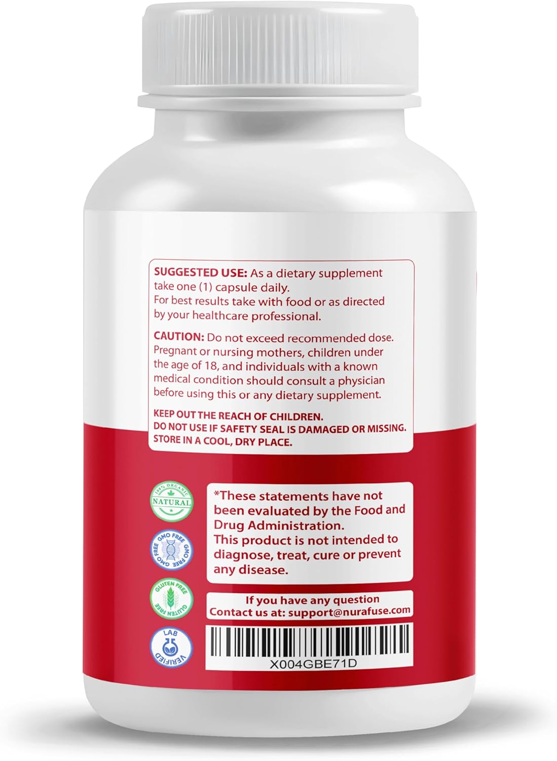 NURAFUSE Vitamin B Complex with Vitamin C - Supports Brain Health, Energy, Skin, Hair, Nails - USA Made & Tested