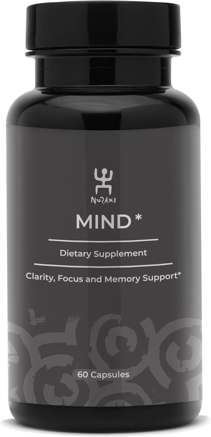 Nuraxi Mind Brain Formula Supplement with Natural Sardinian Ingredients for Focus & Memory Boost - 60 ct