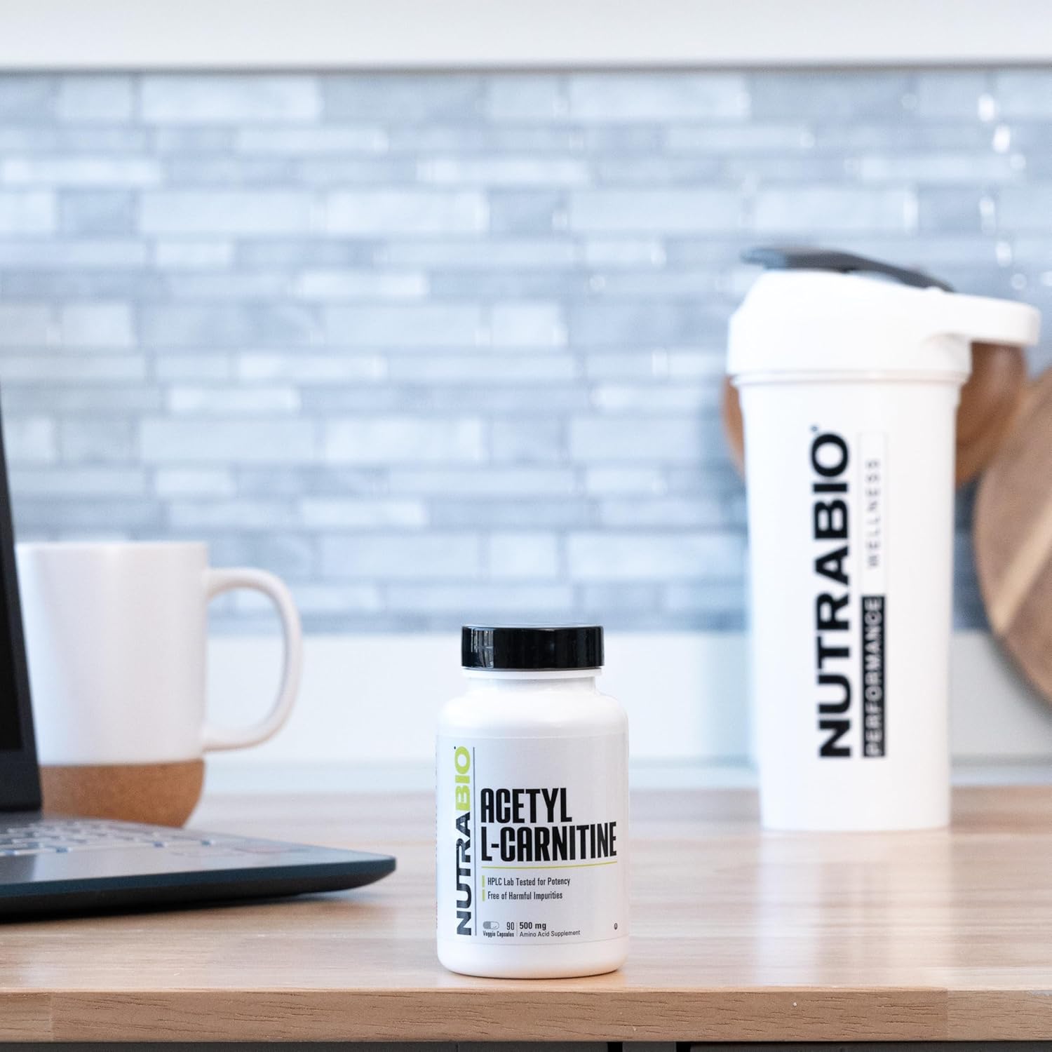 NutraBio Acetyl L-Carnitine (ALCAR) 500mg Capsules - Boost Energy, Manage Metabolism, Promote Health - 90 Count