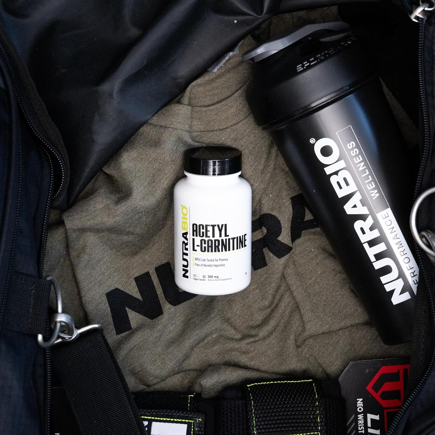 NutraBio Acetyl L-Carnitine (ALCAR) 500mg Capsules - Boost Energy, Manage Metabolism, Promote Health - 90 Count