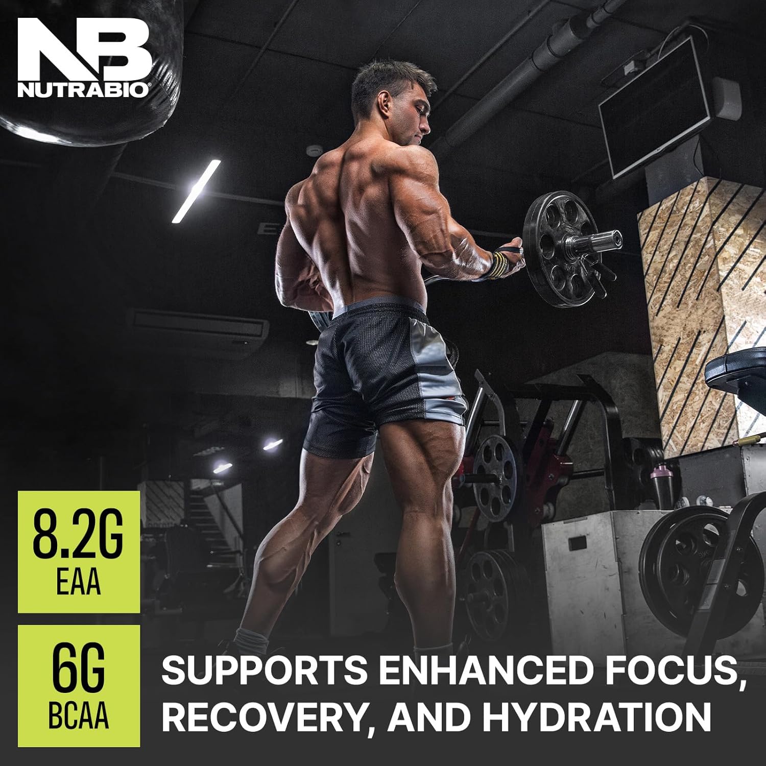 NutraBio Alpha EAA Hydration & Recovery Supplement - Full Spectrum BCAA Matrix with Electrolytes, Nootropics, Coconut Water - Blueberry Lemonade Flavor - Energy, Focus & Hydration