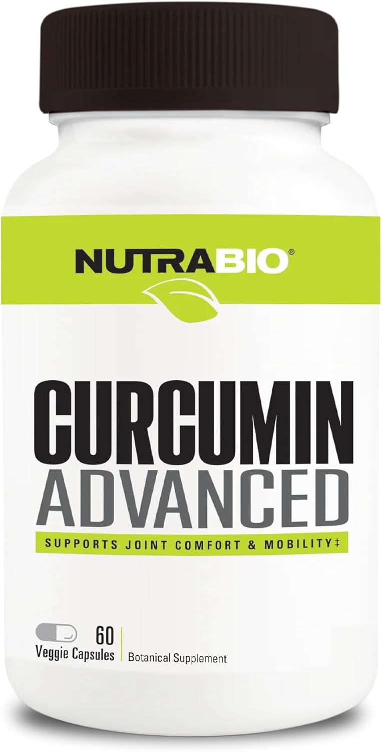 NutraBio Curcumin Complex for Digestion & Joint Health - 60 Capsules