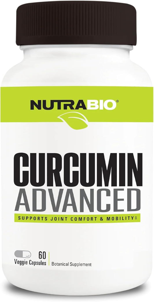 NutraBio Curcumin Complex for Digestion & Joint Health - 60 Capsules