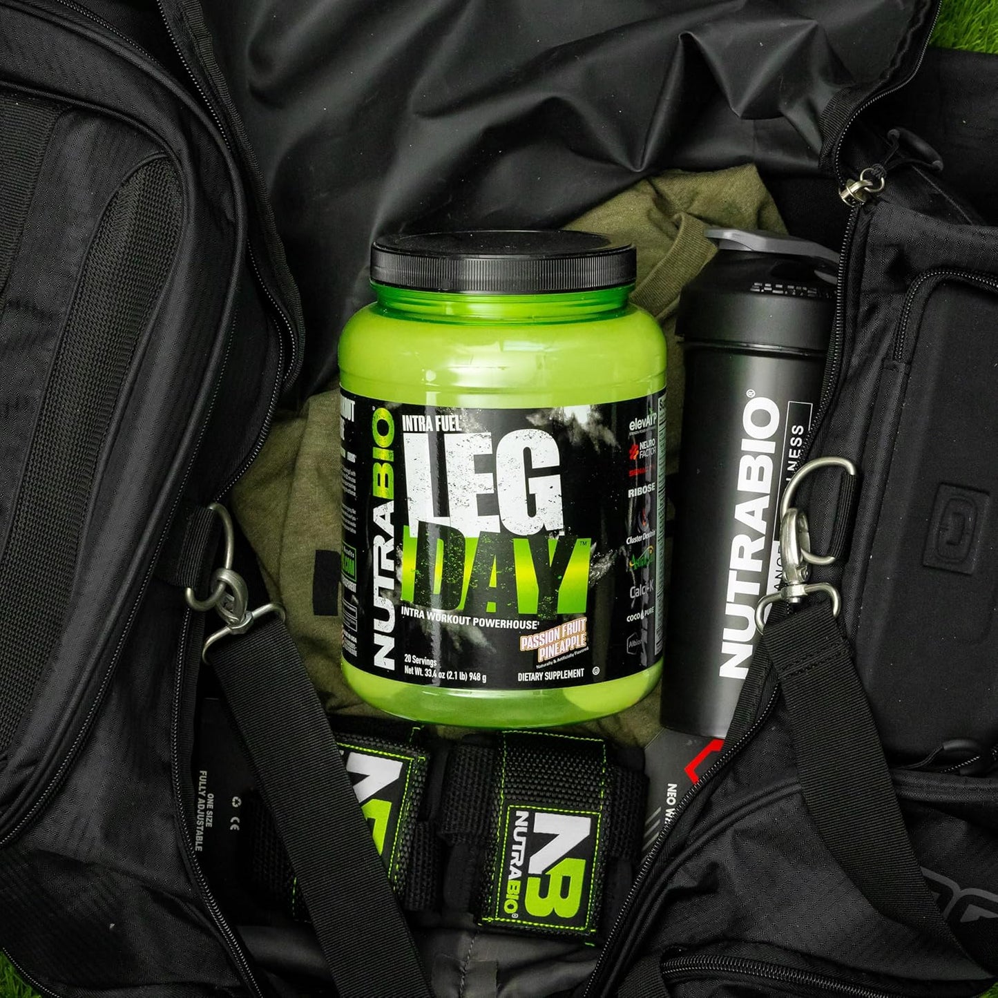 NutraBio Leg Day Intra Carb Supplement with Advanced Carbohydrate Complex and Amino Acid Formula for Recovery and Performance, Passion Fruit Pineapple - 20 Servings