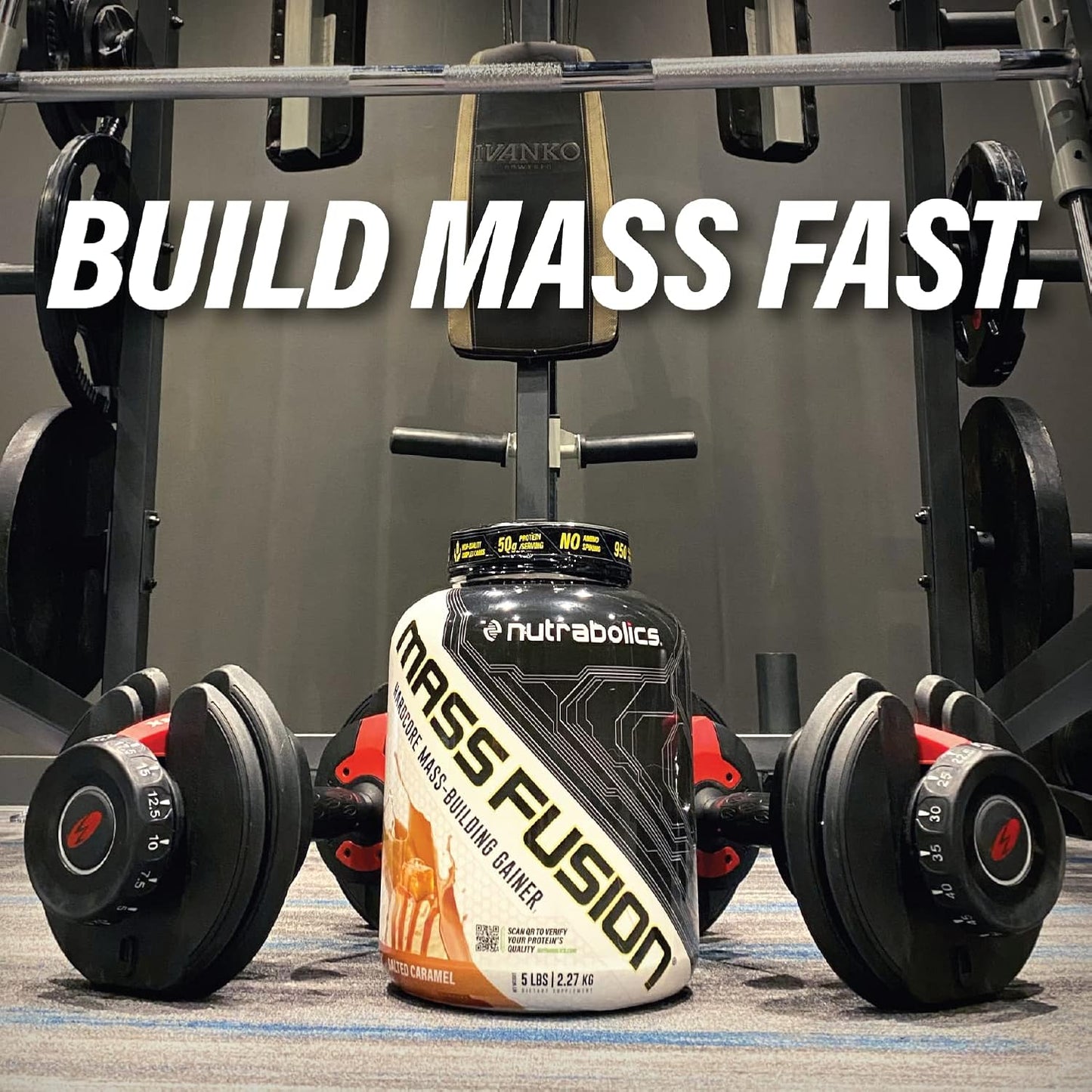 Nutrabolics Mass Fusion Extreme Chocolate Protein Powder 12 lb - 29 Servings