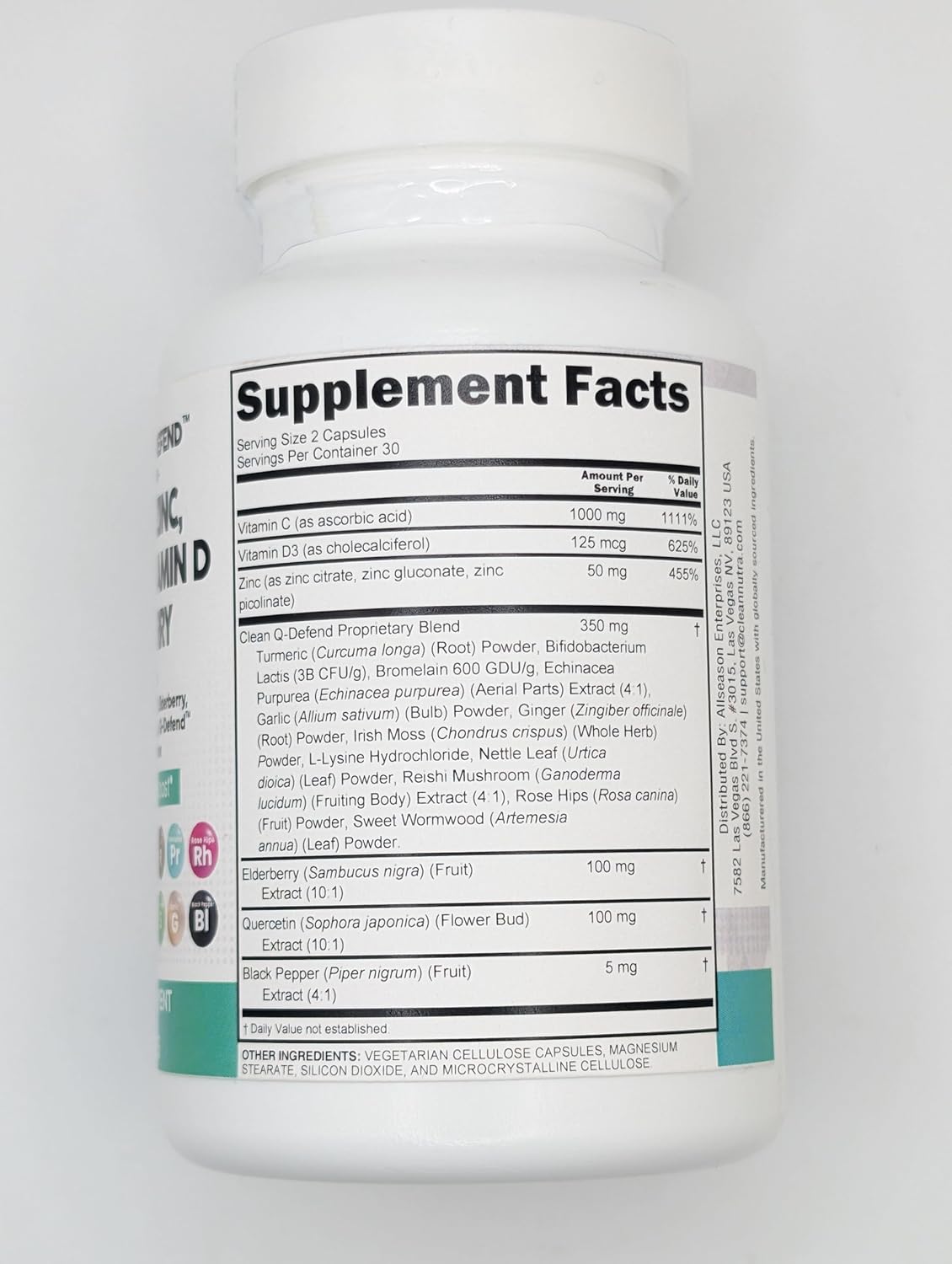 Nutraceutical Immune Defense Support Supplement with Quercetin, Zinc, Vitamin C, Vitamin D, and More - Allergy Relief for Adults (5 Pack)