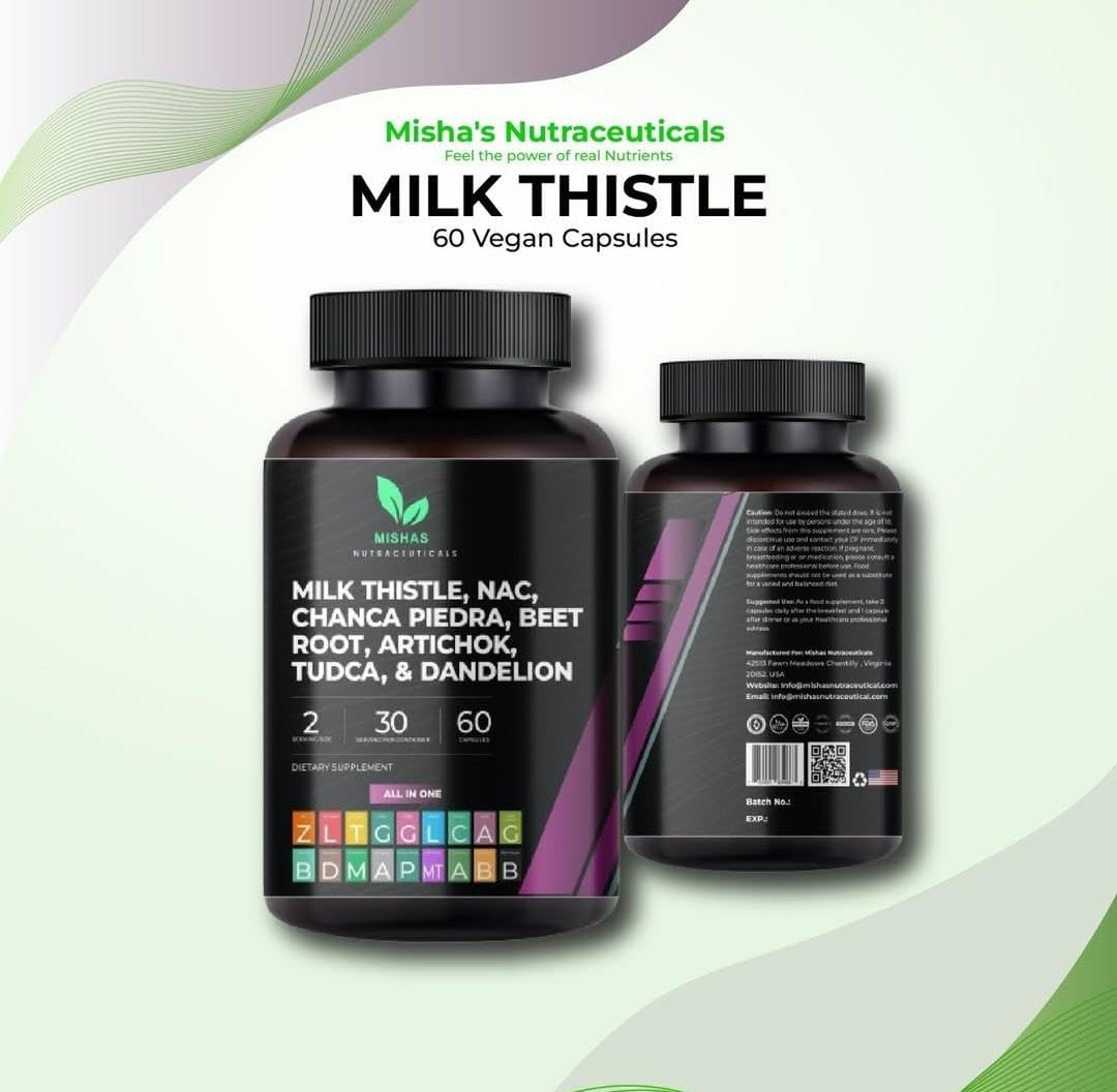 Nutraceutical Liver Health Supplement with Milk Thistle, NAC, and TUDCA - Supports Detox, Kidney and Respiratory Health - 60 Vegan Capsules