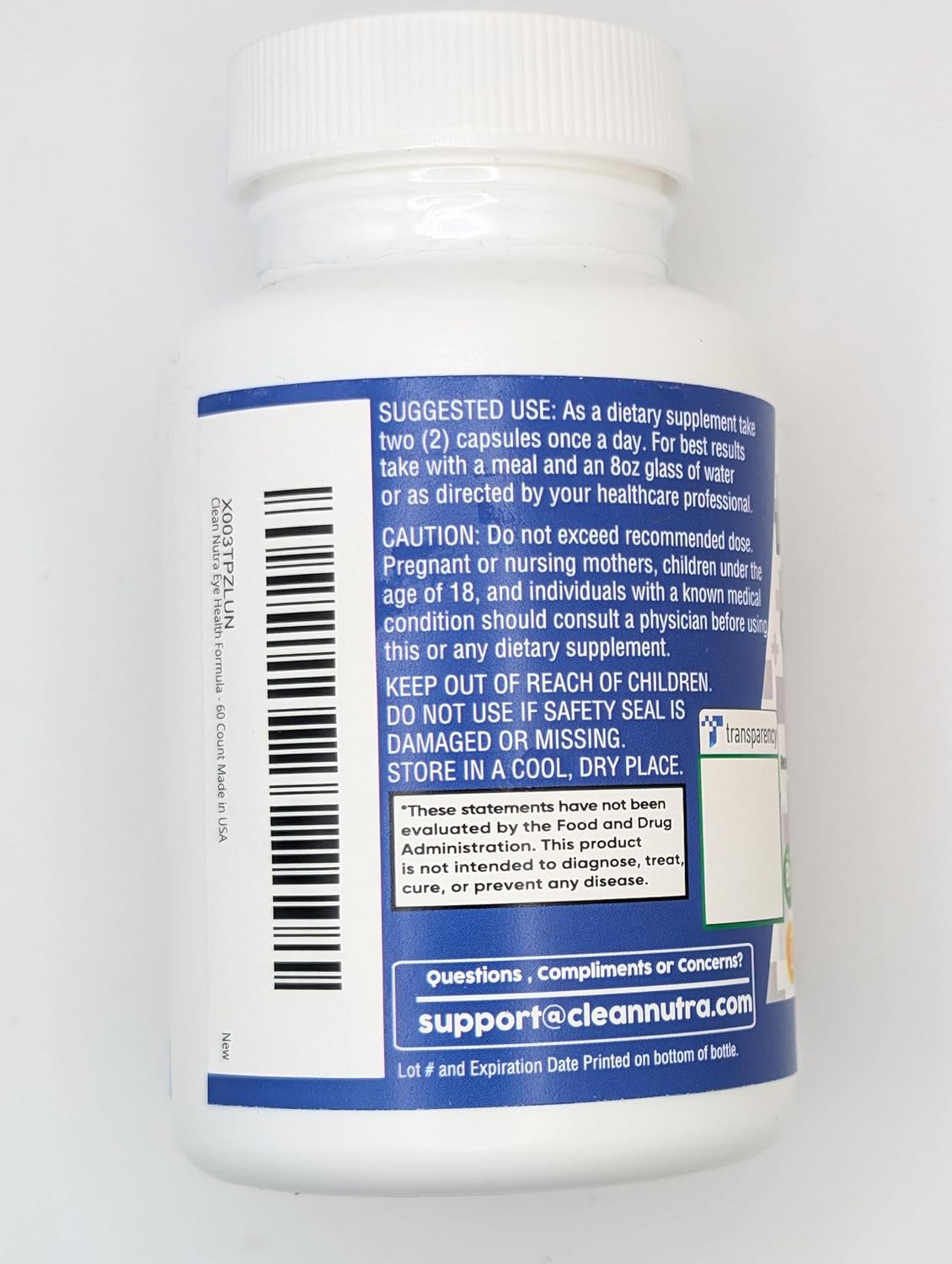 Nutraceuticals Eye Health Vitamins with Bilberry, Lutein, Zeaxanthin, Lycopene, Resveratrol, Grape Seed Extract, Omega 3, Astaxanthin - 60 Capsules