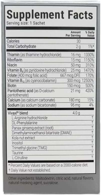 Nutraceutics Vivaxl Effervescent Sachets, Tropical Fruit Flavor - 20 Pack