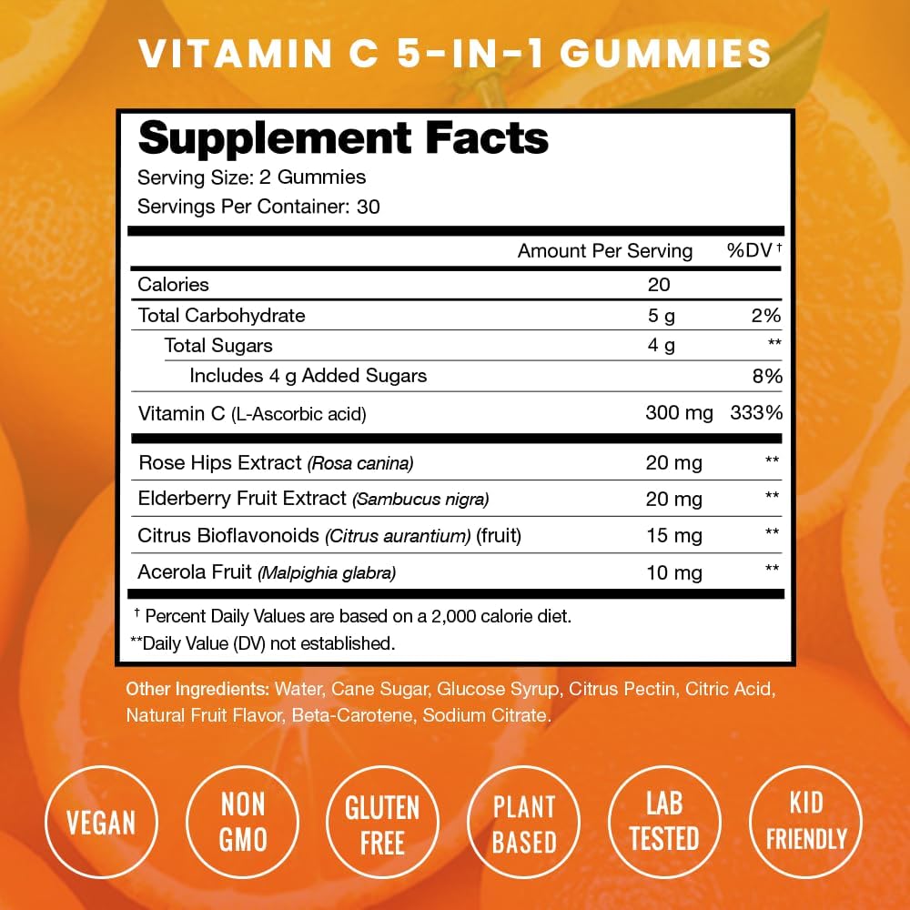 NutraChamps Biotin and Vitamin C Gummies 4 Pack Bundle - Hair, Skin, and Nail Health Support