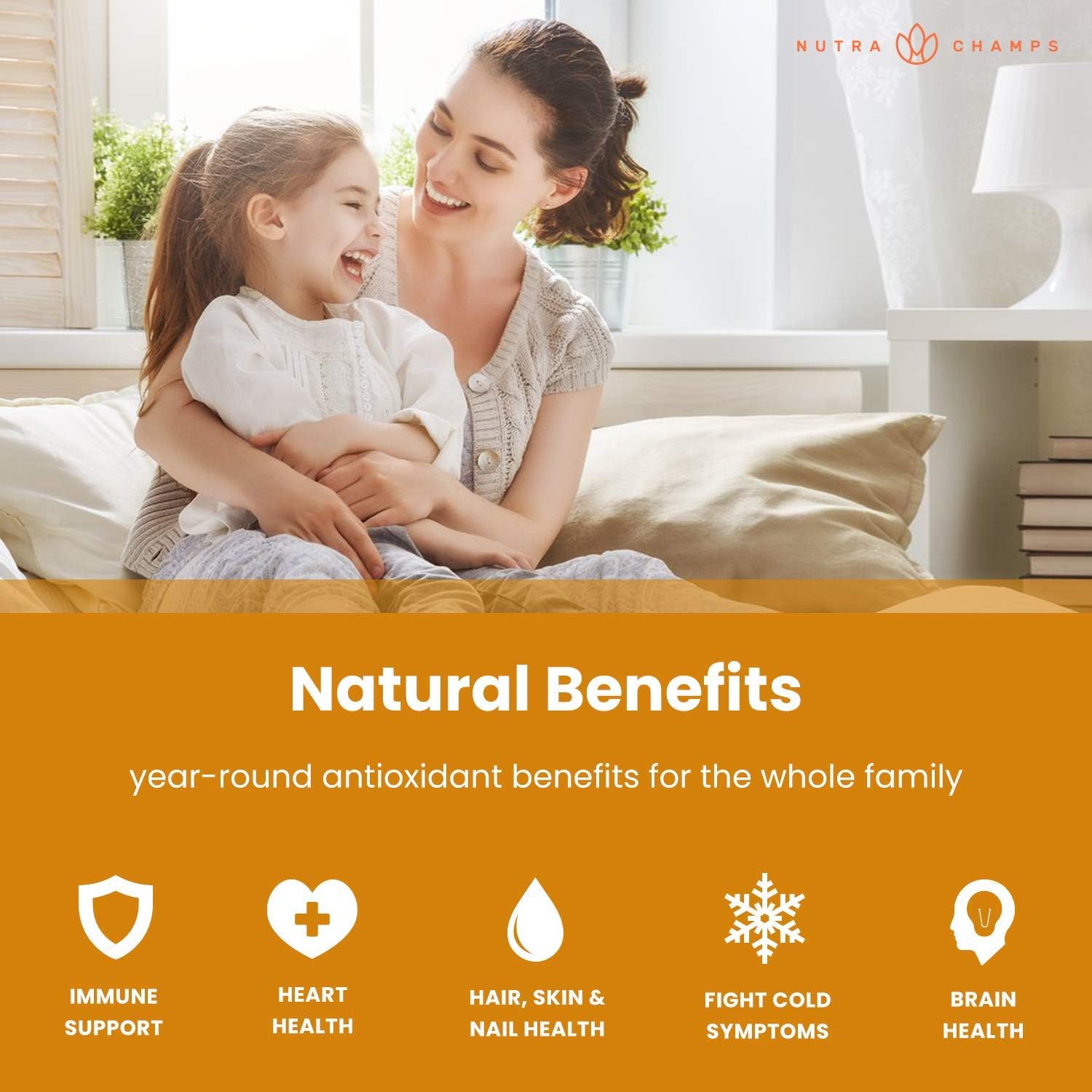 NutraChamps Biotin and Vitamin C Gummies 4 Pack Bundle - Hair, Skin, and Nail Health Support