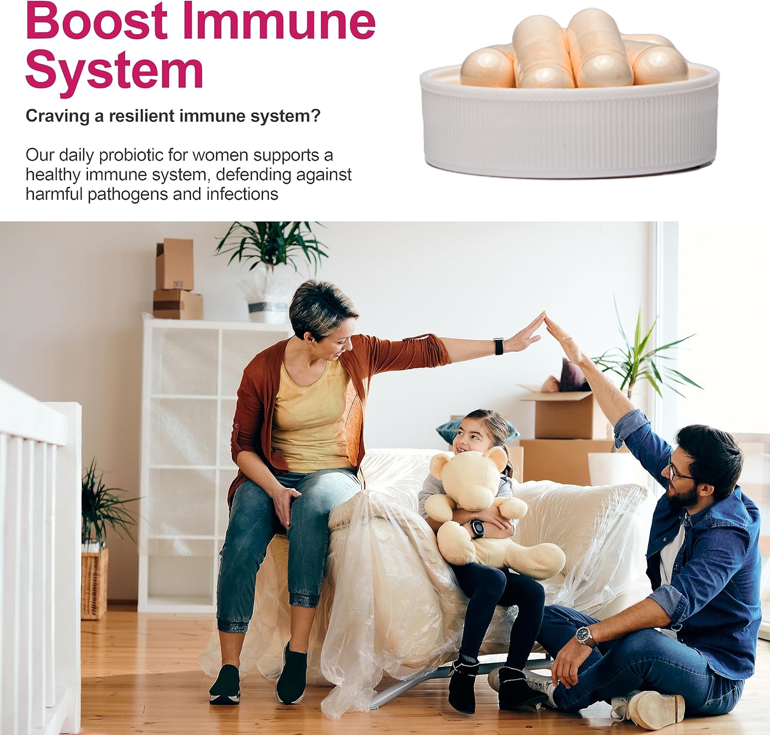 Nutradora Women's Probiotic Capsules - 50 Billion CFU, 16 Strains for Digestive, Feminine, PH Balance, Urinary Tract - 60 Count