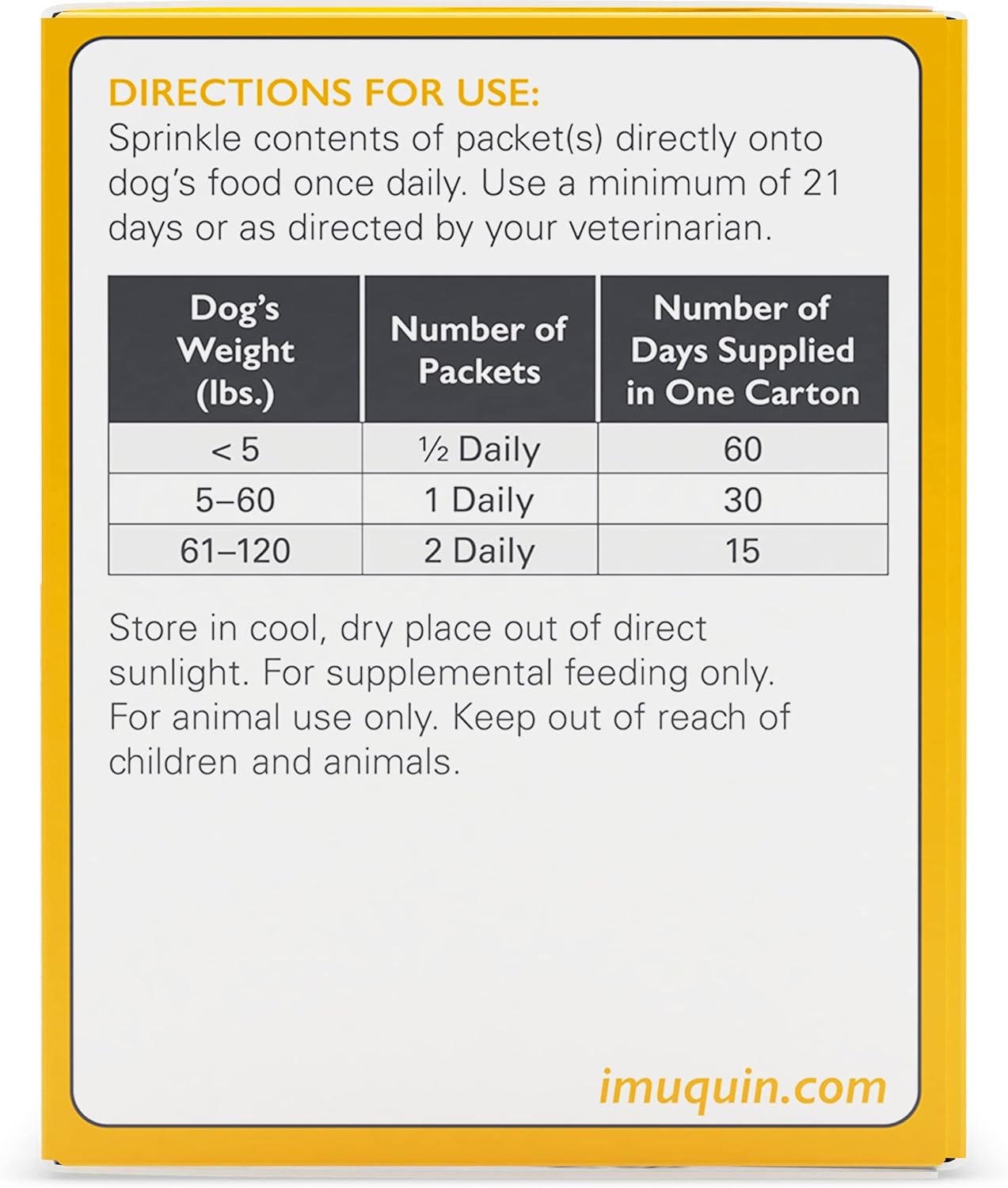 Nutramax Imuquin Immune Health Supplement Powder for Dogs - 30 Packets