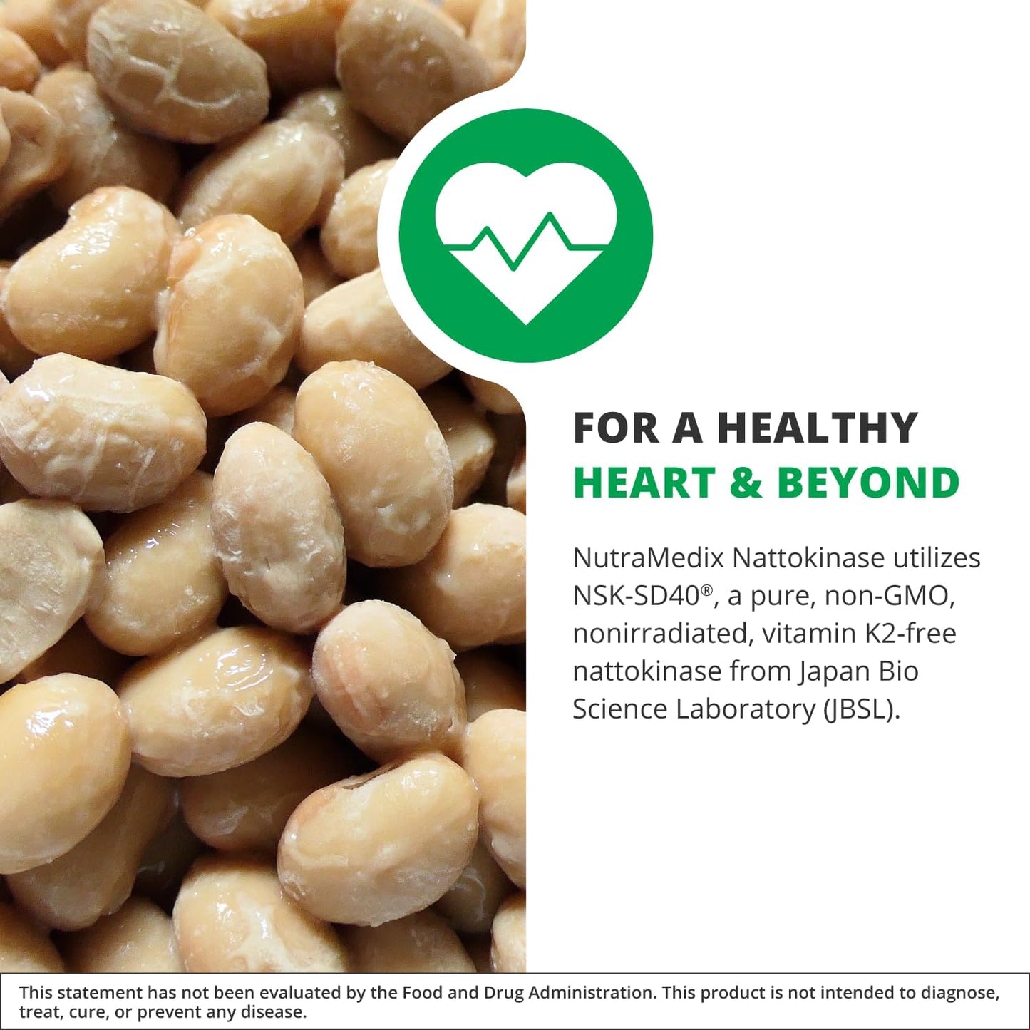 NutraMedix Nattokinase 2000 FU Supplement for Heart Health & Circulation - Gluten & Dairy-Free - 60 Capsules