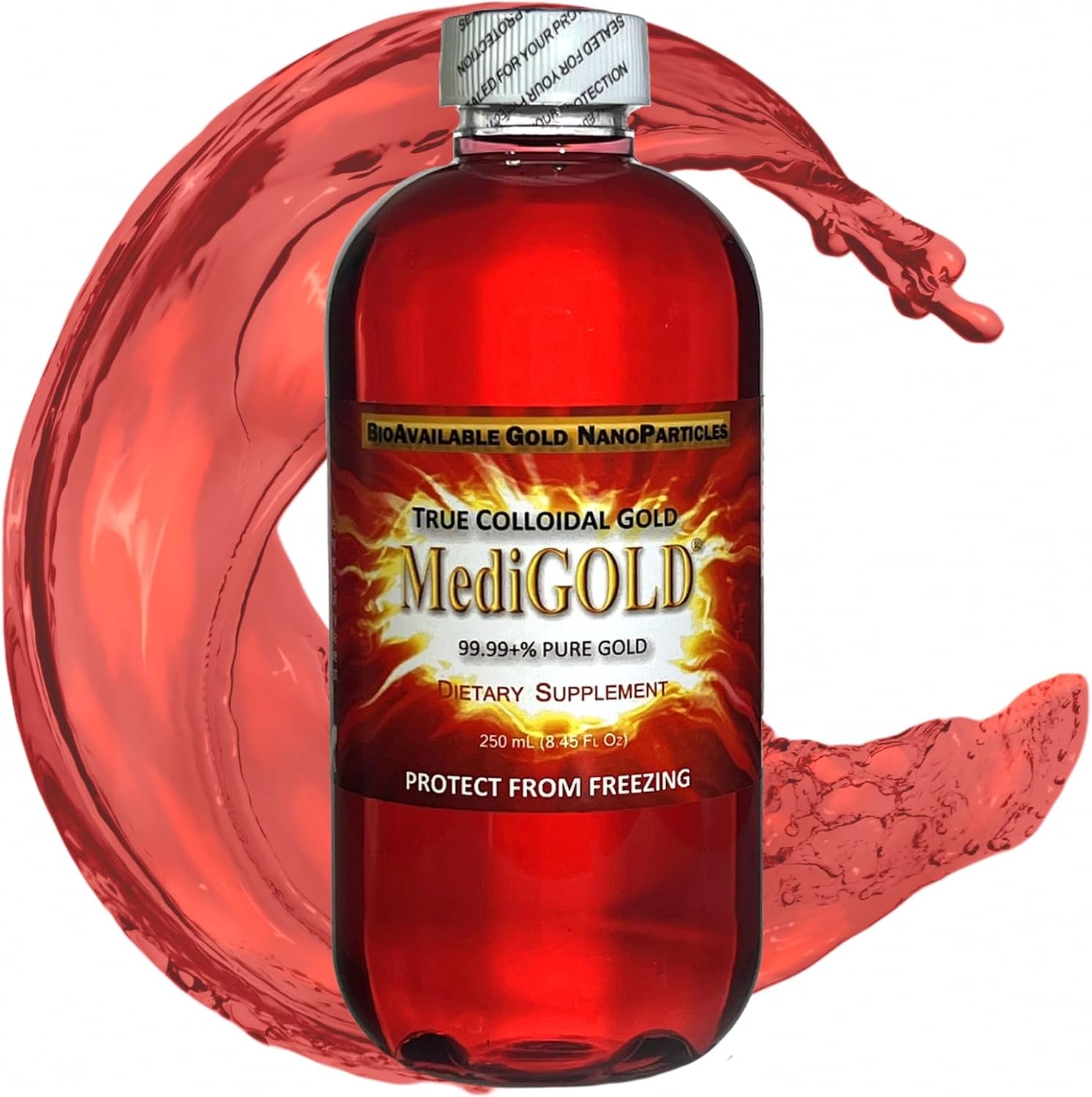 Nutraneering MediGOLD® True Colloidal Gold AuNP Nutritional Supplement - 250 mL Bottle