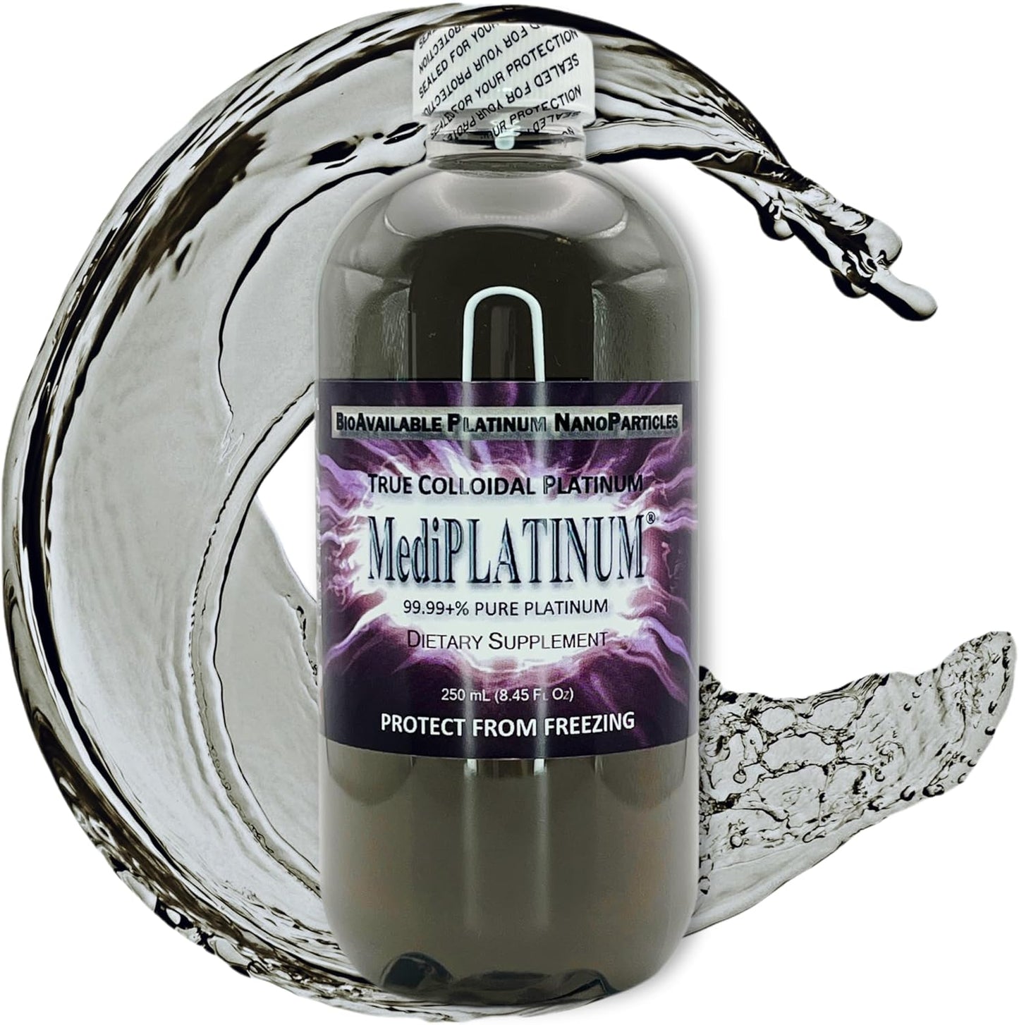 Nutraneering MediPLATINUM True Colloidal Platinum Supplement - 250 mL (8.45 Fl Oz) Clear BPA-Free Bottle