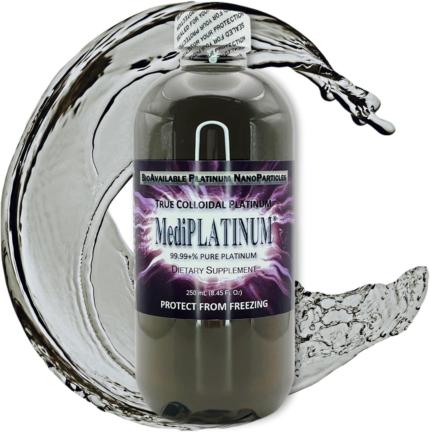 Nutraneering MediPLATINUM True Colloidal Platinum Supplement - 250 mL (8.45 Fl Oz) Clear BPA-Free Bottle