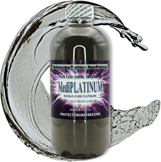 Nutraneering MediPLATINUM True Colloidal Platinum Supplement - 250 mL (8.45 Fl Oz) Clear BPA-Free Bottle