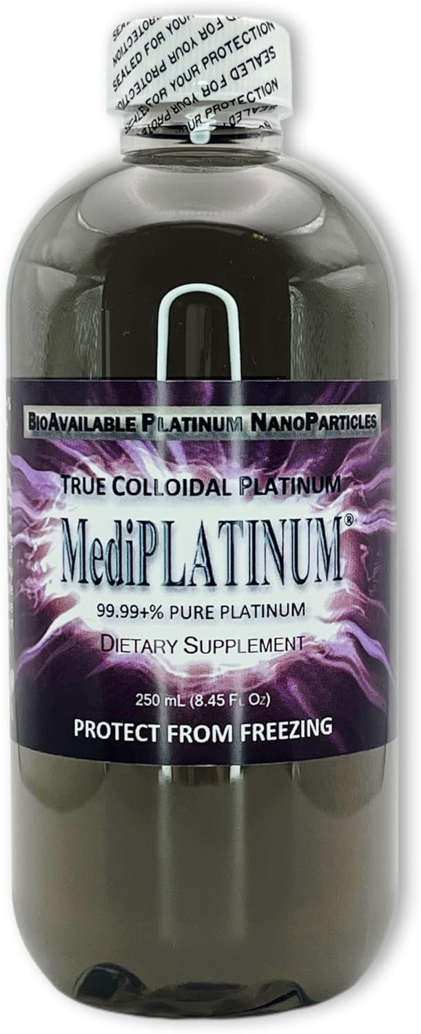 Nutraneering MediPLATINUM True Colloidal Platinum Supplement - 250 mL (8.45 Fl Oz) Clear BPA-Free Bottle