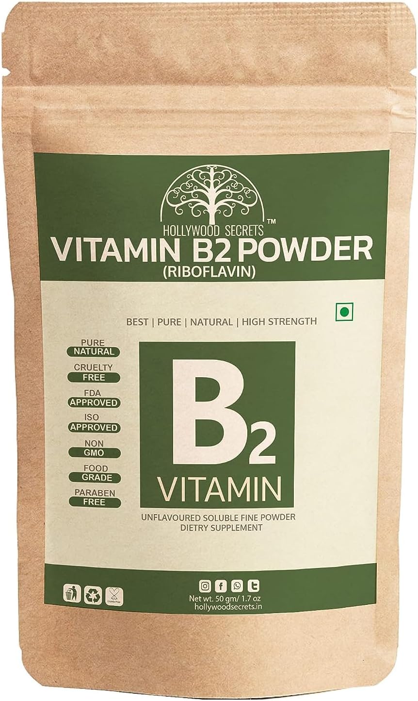 Nutranix BHM Vitamin B2 Riboflavin Powder - 50gm - High-Quality Dietary Supplement
