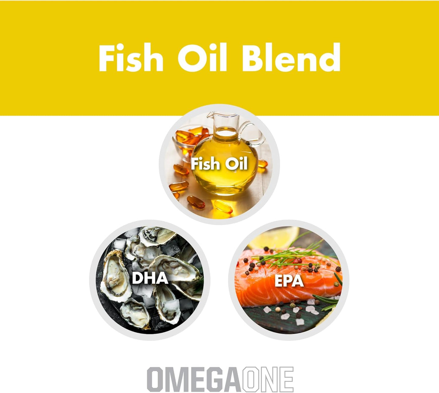 NutraOne Omega-3 Fish Oil Supplement - 90 Pills, 500mg OmegaOne Fish Oil