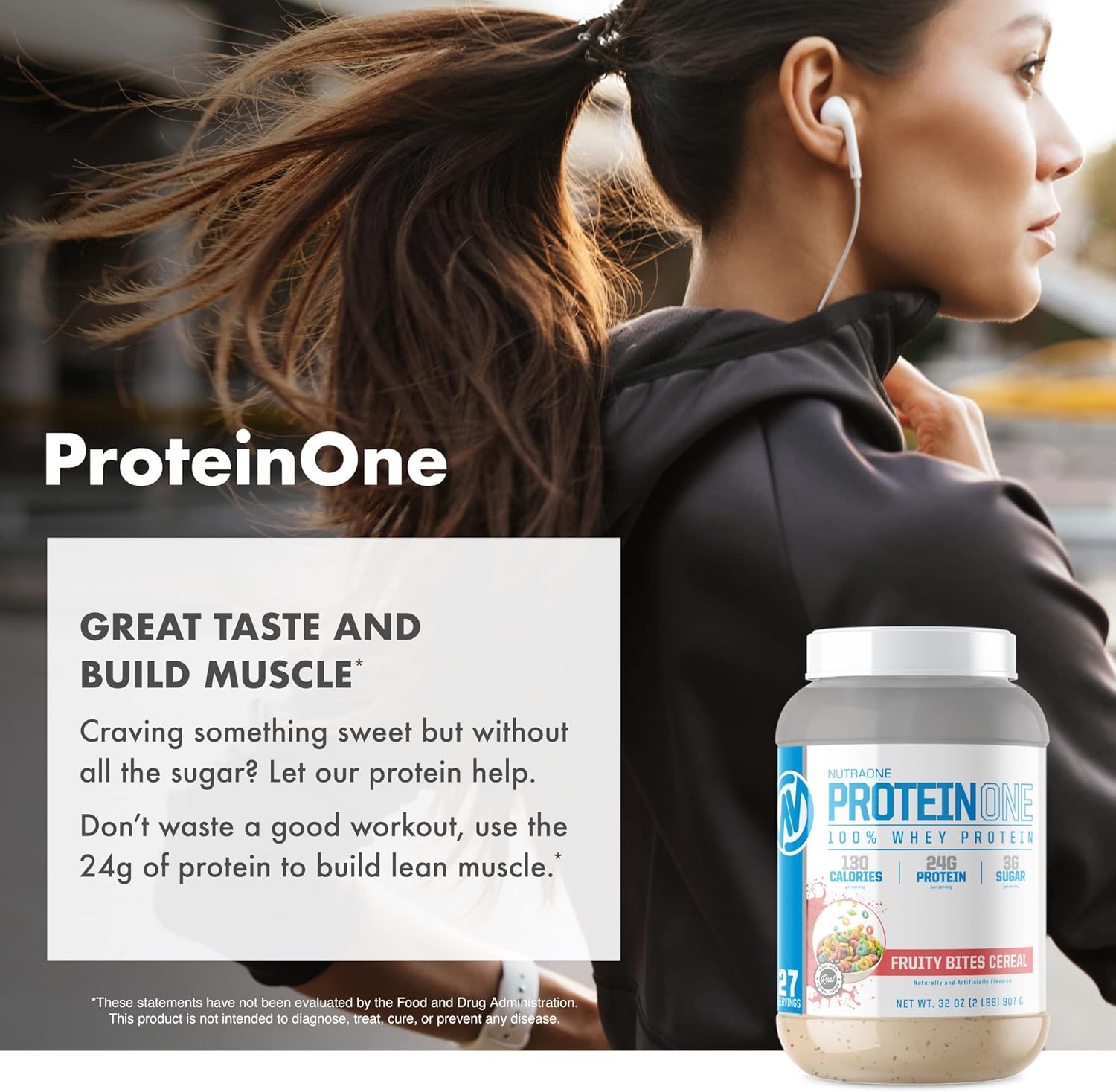 NutraOne ProteinOne Whey Protein Powder - Caramel Cookie Crunch Flavor, 2 LB - Ideal for Muscle Recovery & Growth for Men & Women