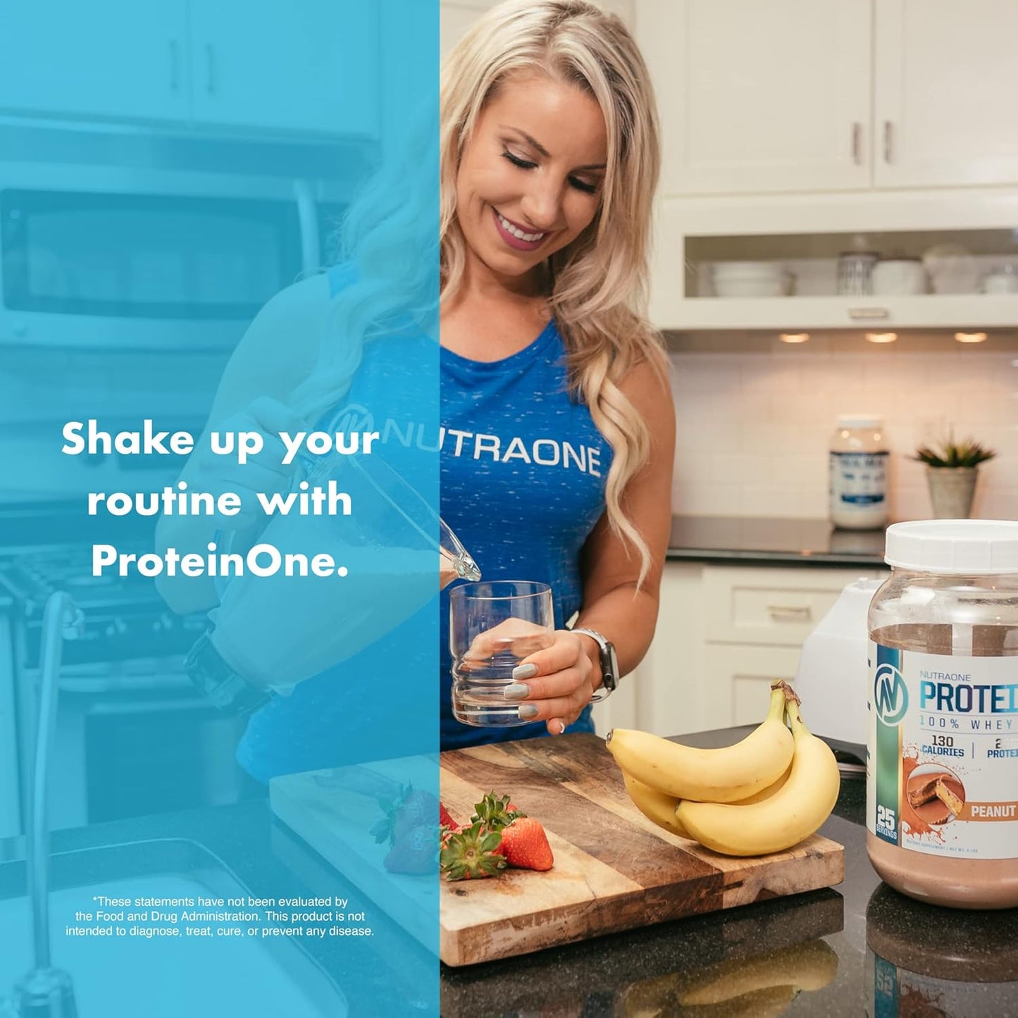 NutraOne ProteinOne Whey Protein Powder - Caramel Cookie Crunch Flavor, 2 LB - Ideal for Muscle Recovery & Growth for Men & Women