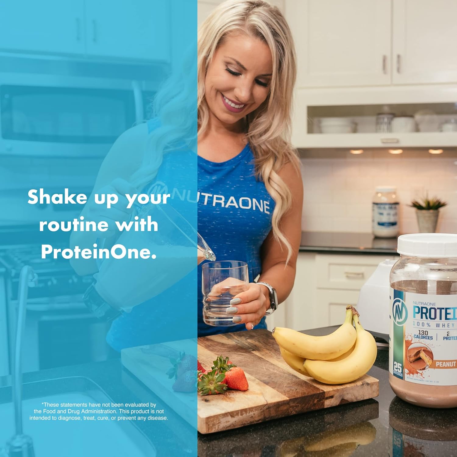 NutraOne ProteinOne Whey Protein Shake Powder for Muscle Recovery & Growth (Caramel Cookie Crunch, 5 LB)