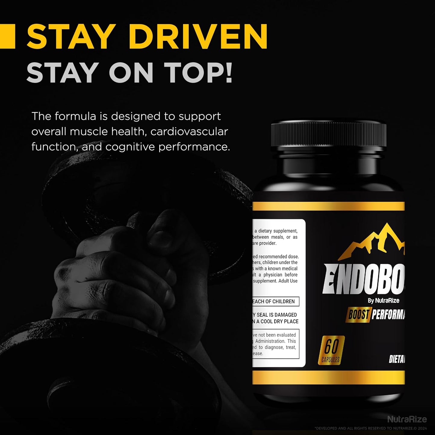NutraRize Endoboost for Men - Official Male Performance Supplements, 2-Pack 120 Capsules Advanced Formula