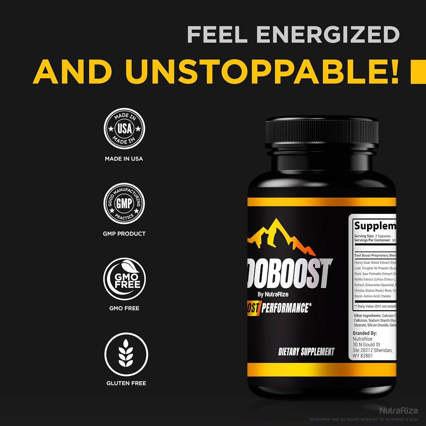 NutraRize Endoboost for Men - Official Male Performance Supplements, 2-Pack 120 Capsules Advanced Formula