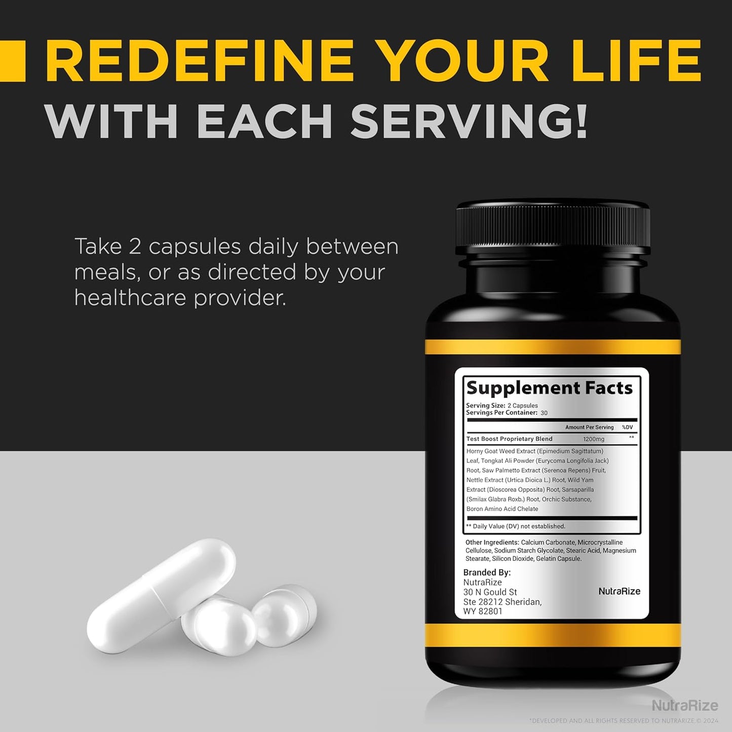 NutraRize Endoboost for Men - Official Male Performance Supplements, 2-Pack 120 Capsules Advanced Formula