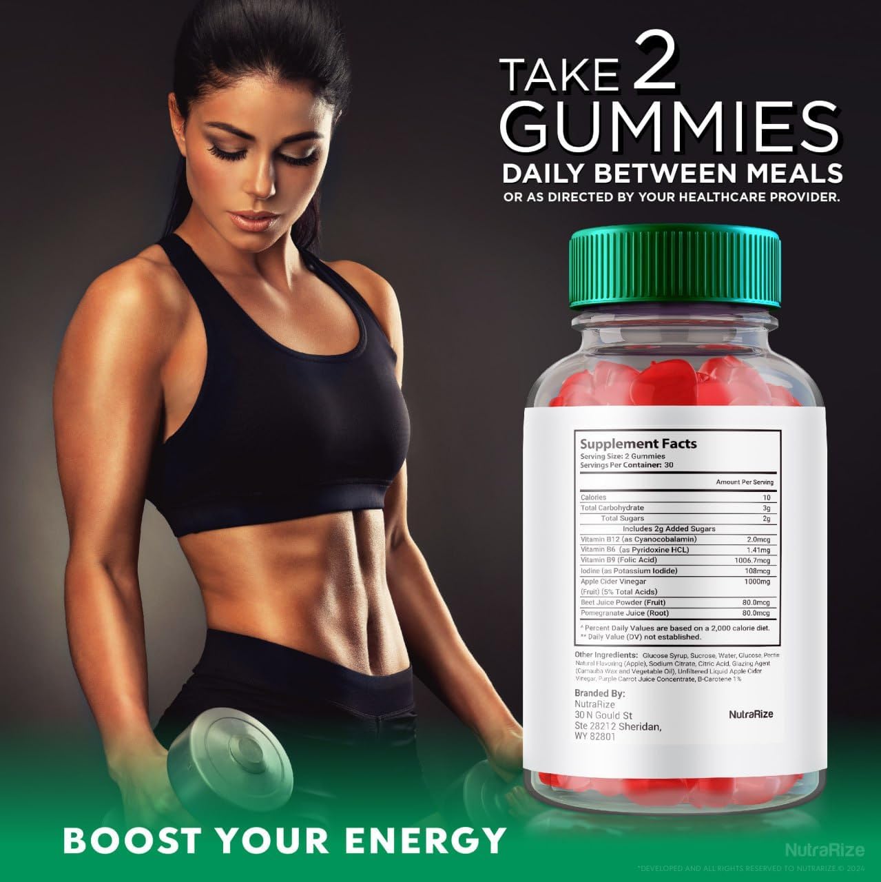 NutraRize Keto IQ ACV Gummies - Advanced Weight Loss Support - Fast-Acting Slimming Diet Gummies - 60 Gomitas