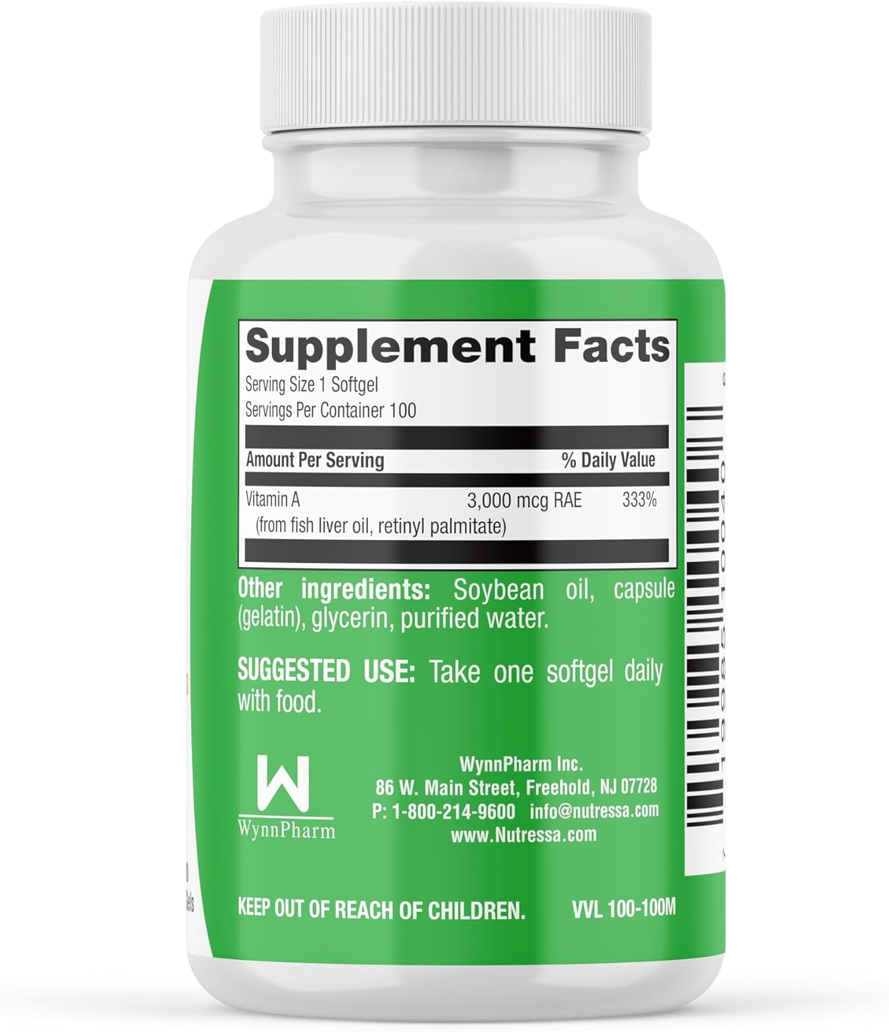 Nutressa® - High Potency Vitamin A Softgels (10,000 IU) for Immune Support and Eye Health