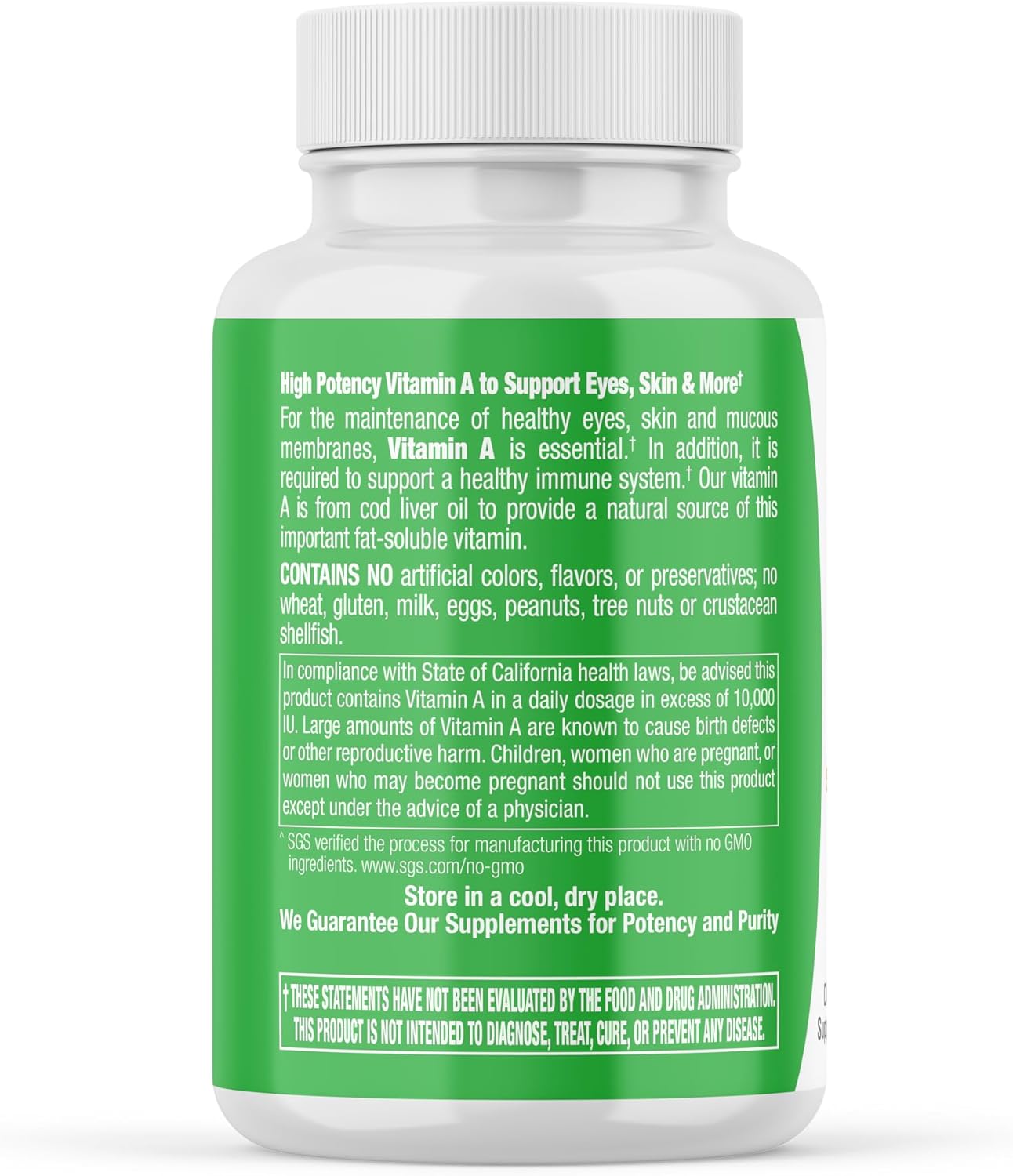 Nutressa® - High Potency Vitamin A Softgels (10,000 IU) for Immune Support and Eye Health