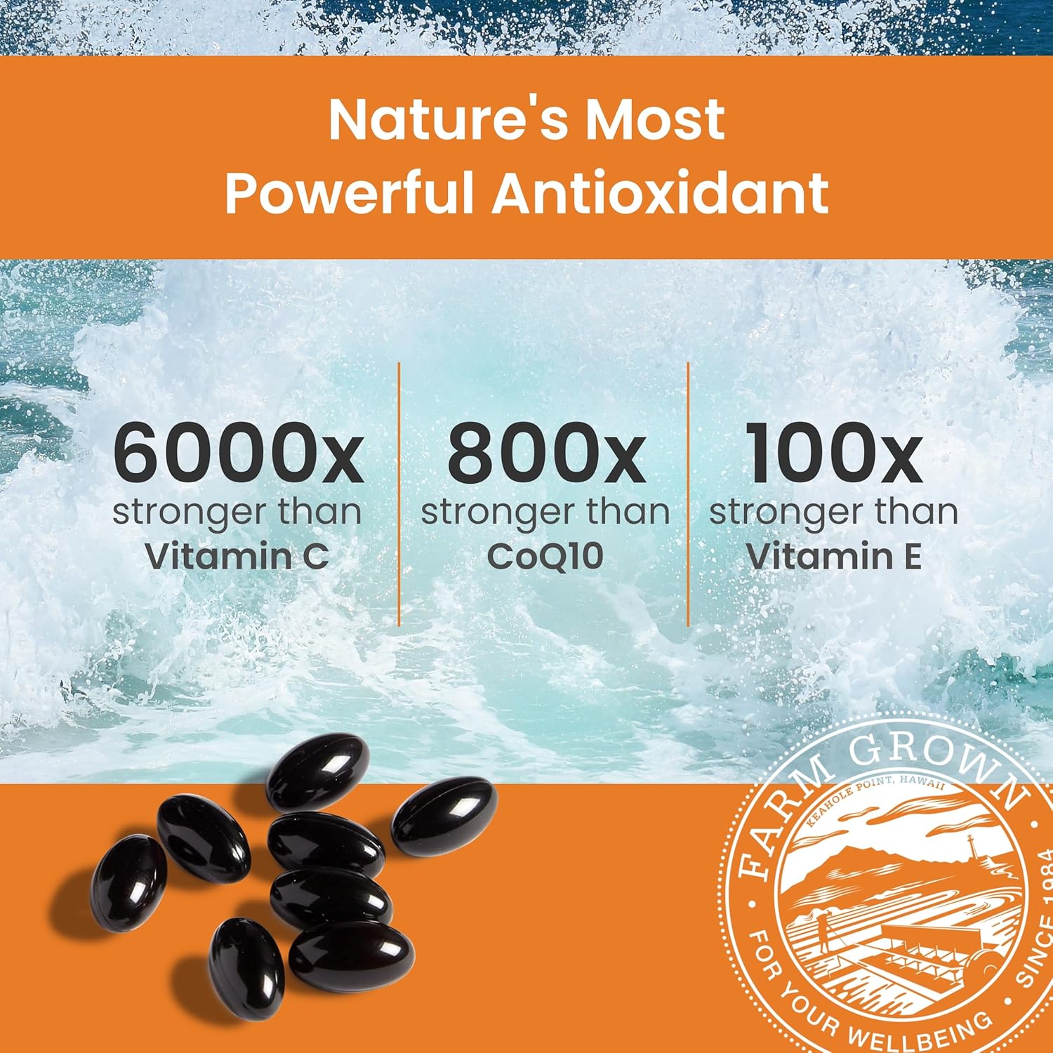 Nutrex BioAstin Hawaiian Astaxanthin 12mg + Pure Hawaiian Spirulina Powder Bundle - 90 Count Capsules, 5oz Powder