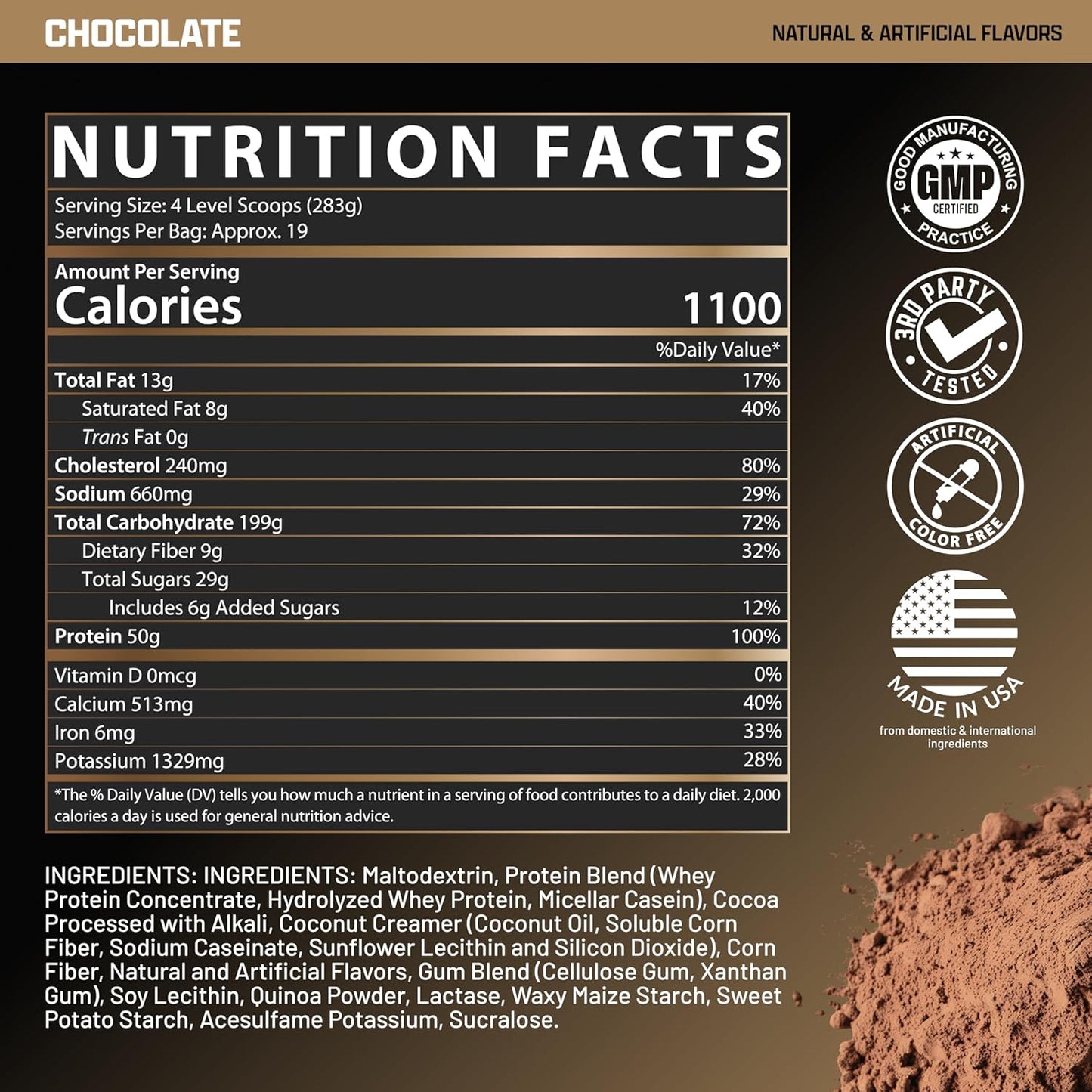 Nutrex Mass Infusion Chocolate Whey Protein Powder - 12 lb Weight Gainer Shake by Nutrex Research