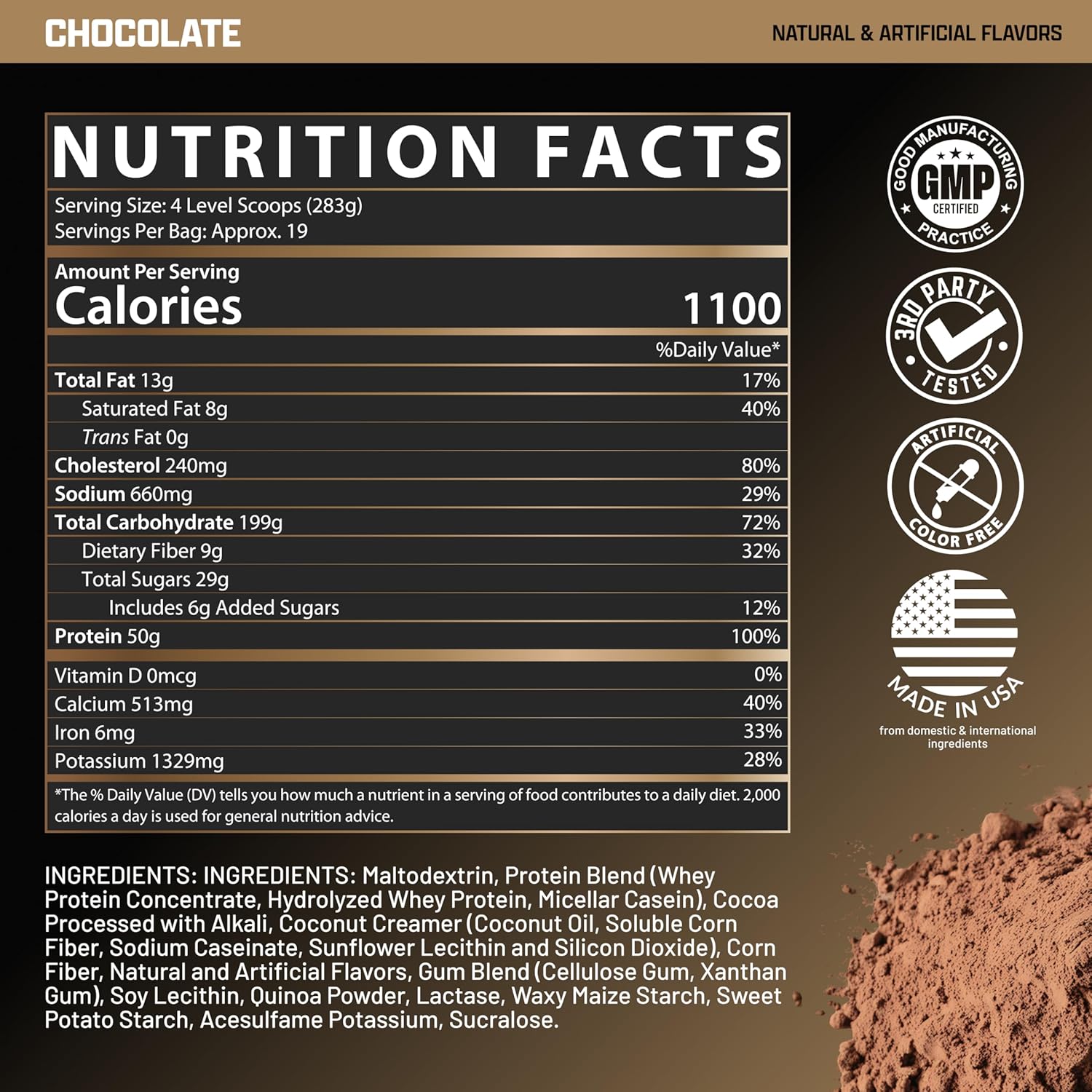 Nutrex Mass Infusion Chocolate Whey Protein Powder - 12 lb Weight Gainer Shake by Nutrex Research