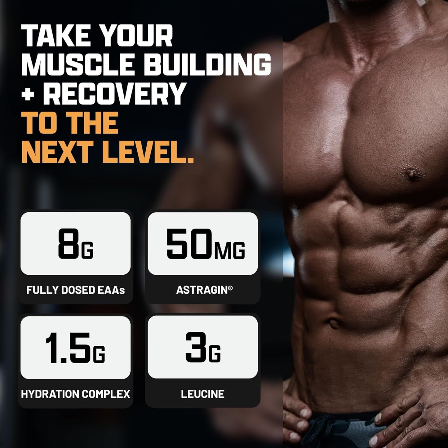 Nutrex Research EAA Hydration: Essential Amino Acids + Electrolytes for Muscle Recovery, Strength, and Endurance - Mango Flavor, 30 Servings