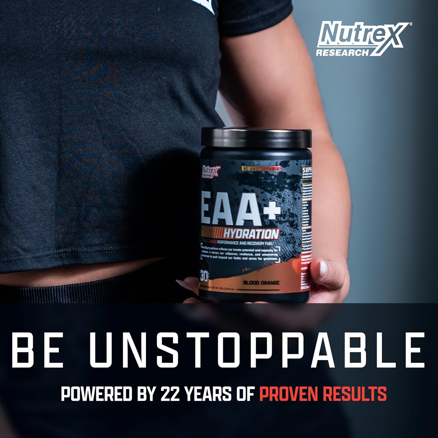 Nutrex Research EAA Hydration: Essential Amino Acid + BCAA Powder for Muscle Recovery, Strength, and Endurance - Blood Orange Flavor